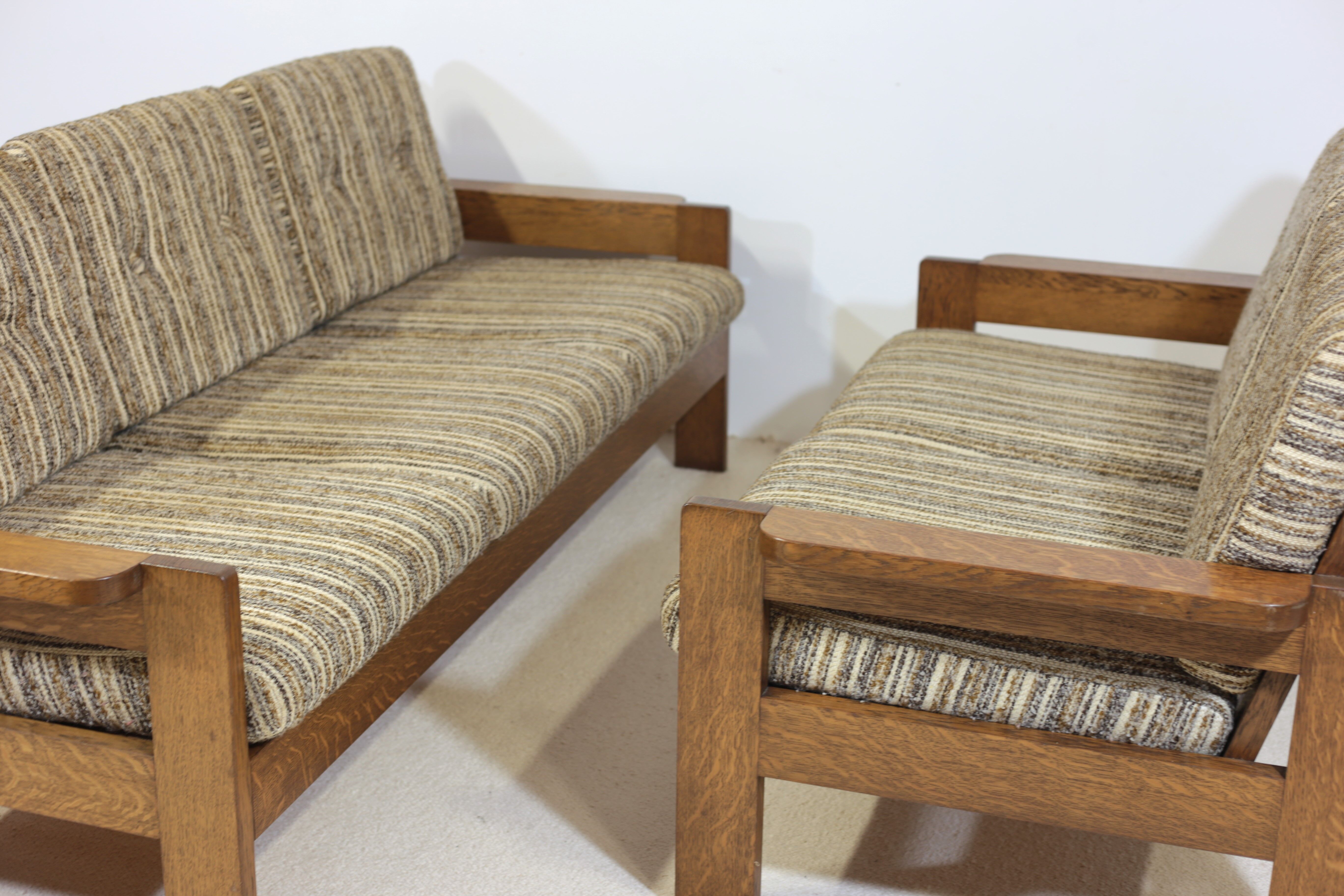 Danish brutalist sofa duo