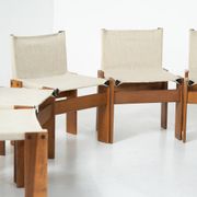 Set of 12 Monk dining chairs by Afra & Tobia Scarpa for Molteni, 1970s.