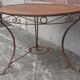 Table de jardin en fer forgé