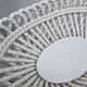White woven ceramic fruit bowl
