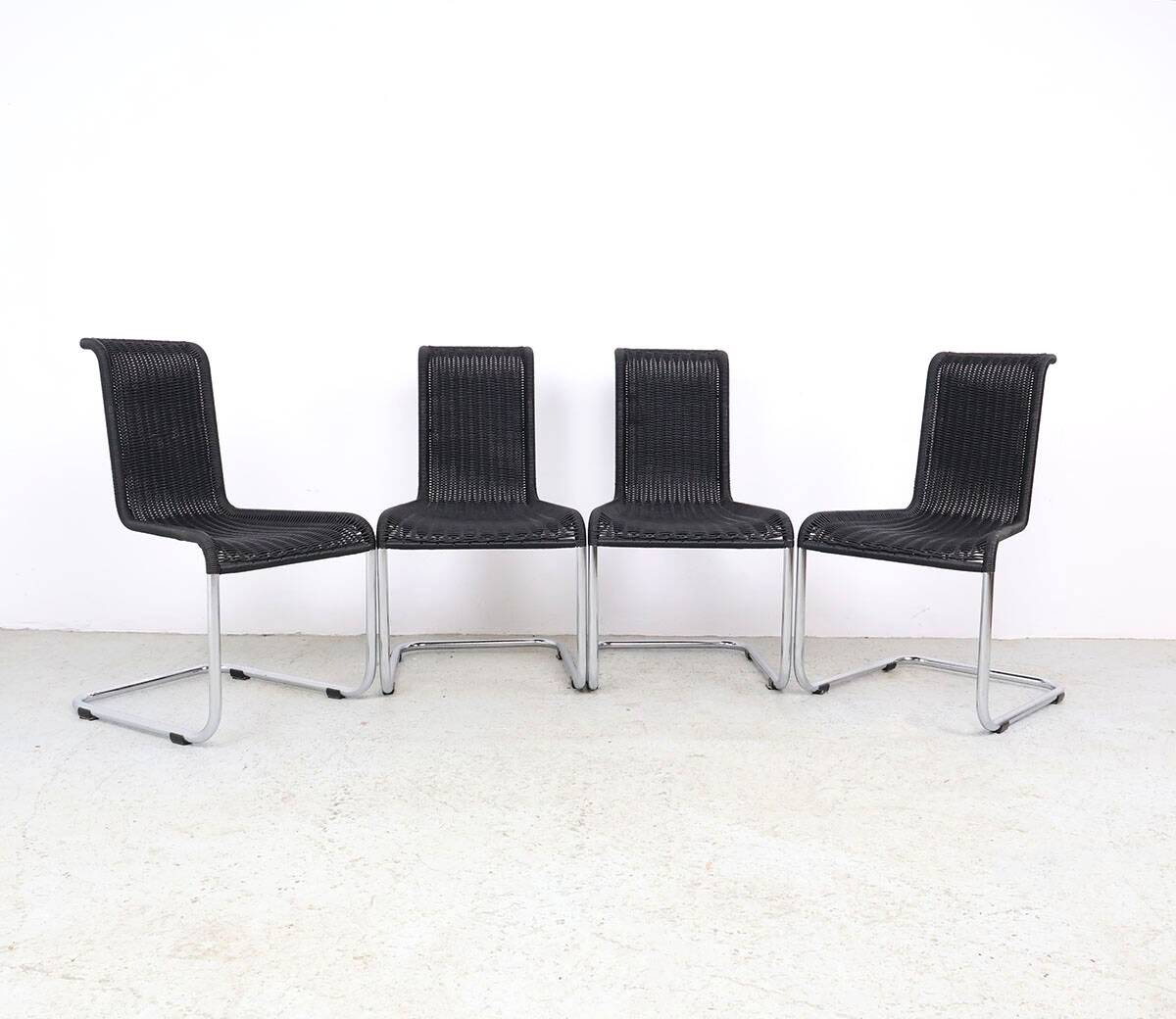 Tecta B20 cantilever chairs, 1980s set of 4
