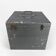 Old gray painted wooden toolbox
