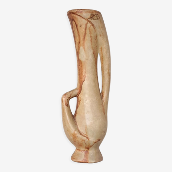 Vase soliflore en céramique signé FP Vallauris années 70
