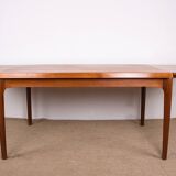 Danish extendable teak dining table by Henning Kjaernulf for Vejle Stole 1960.