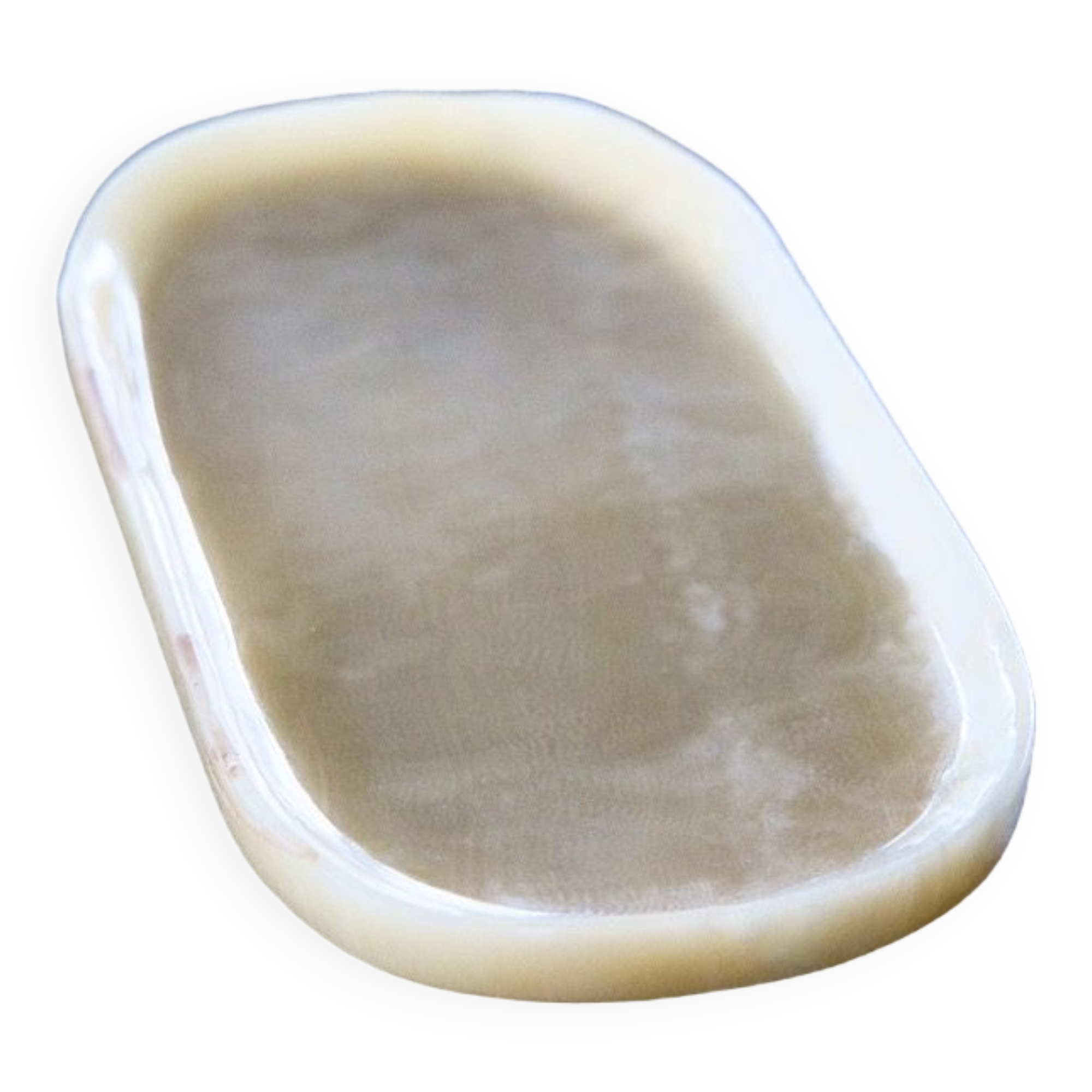 Oval top in orange onyx