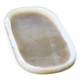 Oval top in orange onyx