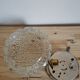 Plafonnier vintage verre globe moulé
