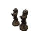Victorian Cast Iron Lions On Pedestals, late 1800s
