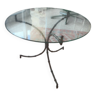 Bamboo decorative side table Maison Baguès