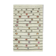 Hand-knotted turkish unique 1970s 222 cm x 343 cm beige hemp kilim carpet
