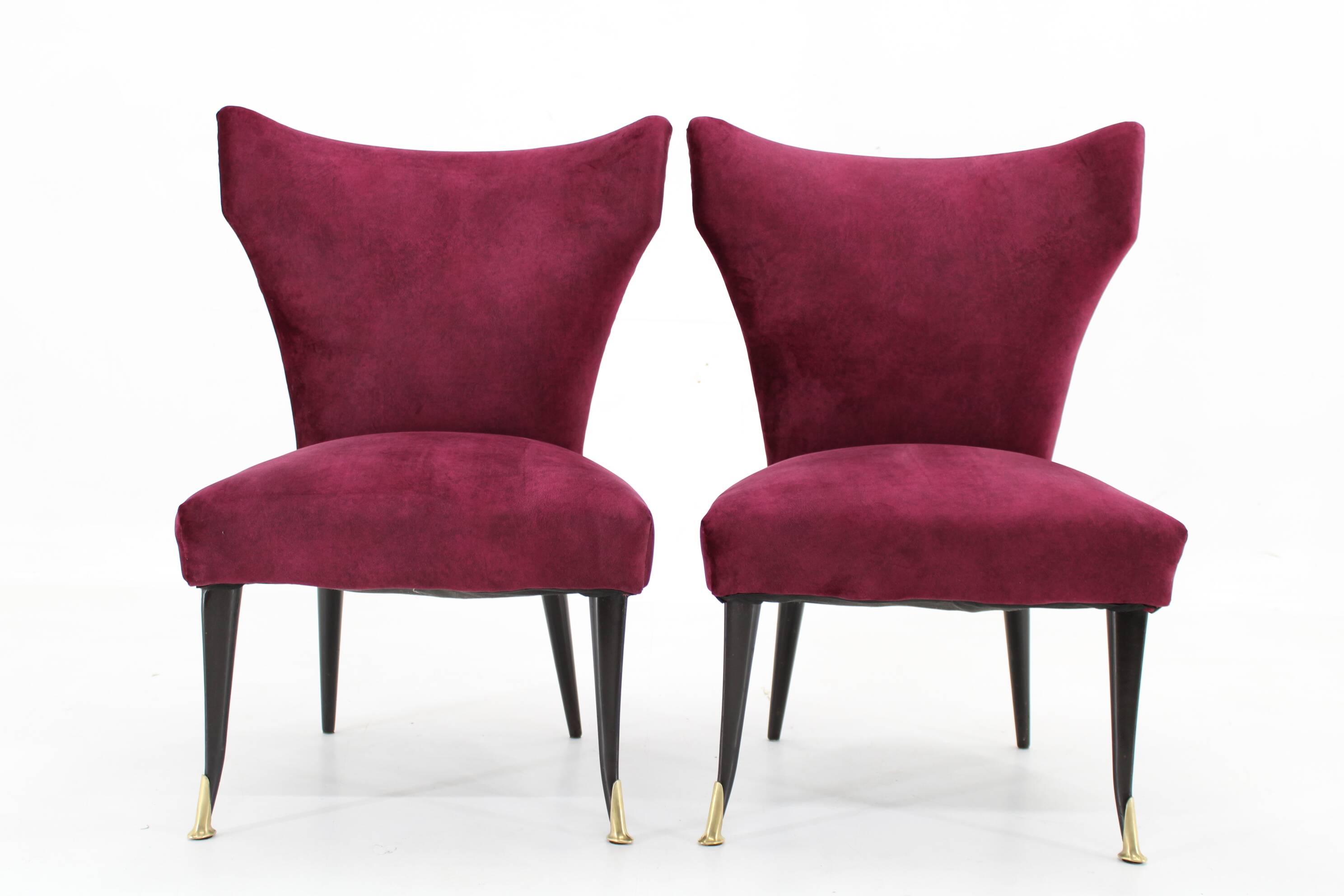 1950s Pair of Italian Chairs, Restored
