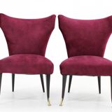 1950s Pair of Italian Chairs, Restored