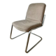 Armchair, chrome and fabric chair, 1970