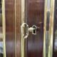 Napoleon III library in mahogany and brass fillet