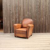 Leather club chair