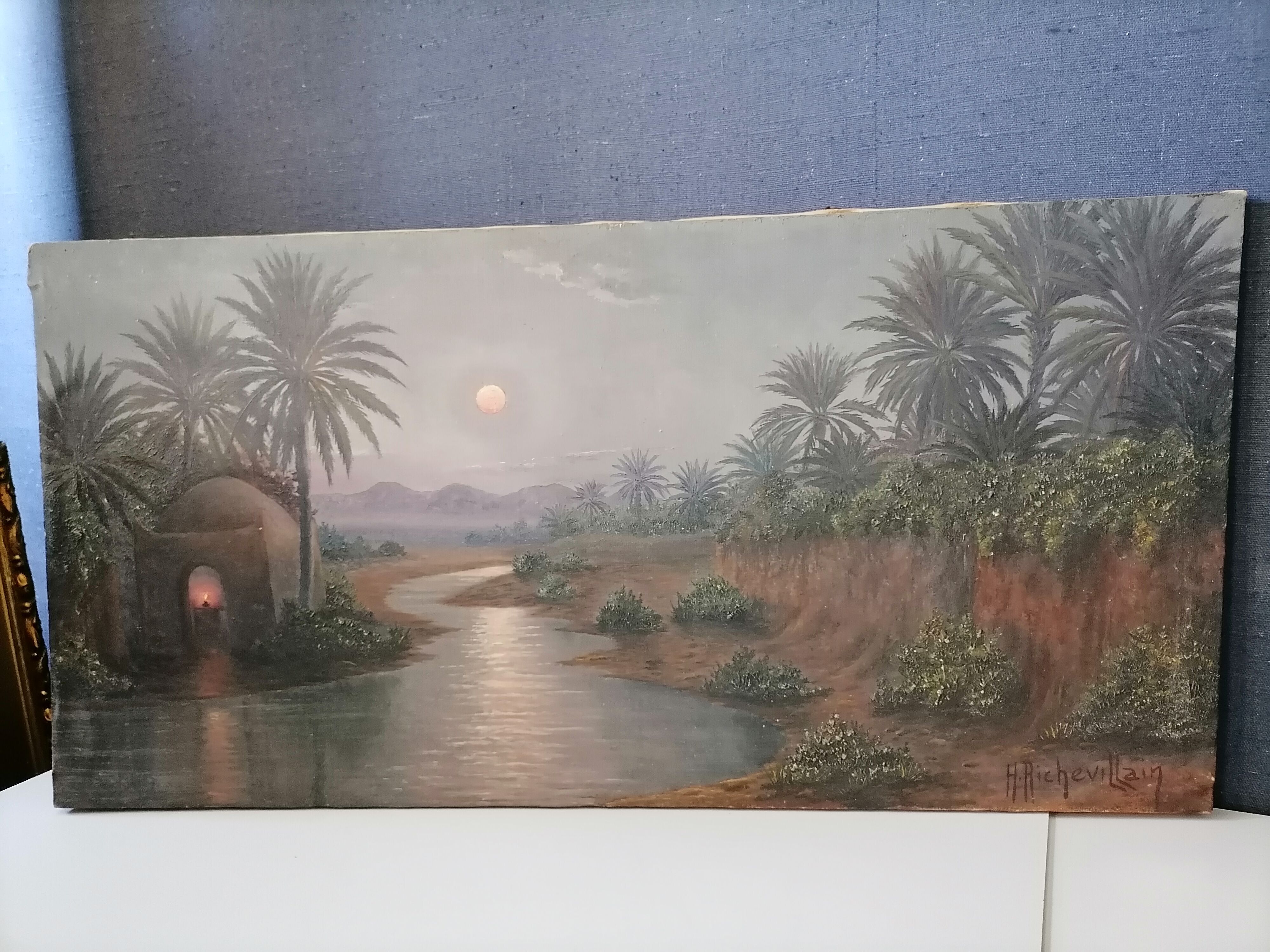Oil on canvas Signed H. Richevillain