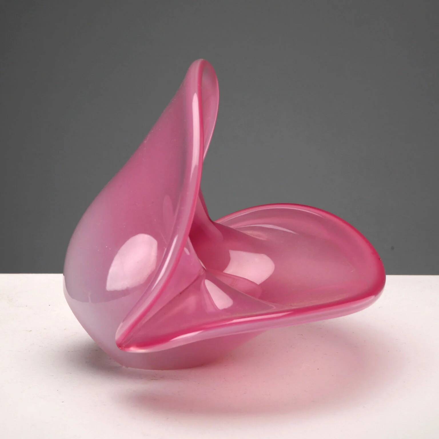 Vintage Murano glass shell from Formia, Italy, 1970s.