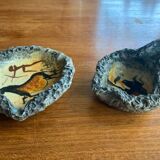 Pair of André Quiron ceramics, Vallauris, 1950