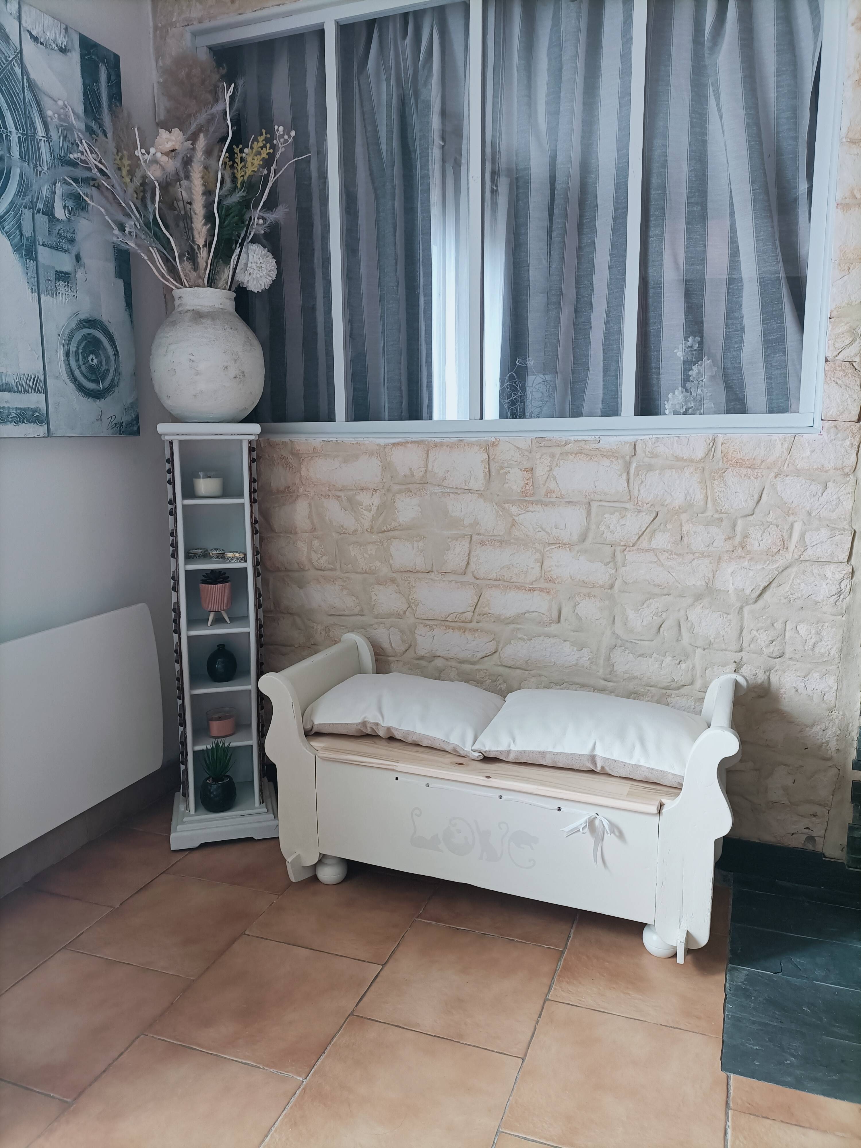 Renovated storage chest - Scandinavian style - unique piece