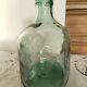 Blueish green Dame-Jeanne carboy, vintage French, Viresa Bandeira