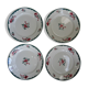 4 plates in faience of Badonviller F.B, floral motif, 20s