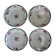 4 plates in faience of Badonviller F.B, floral motif, 20s