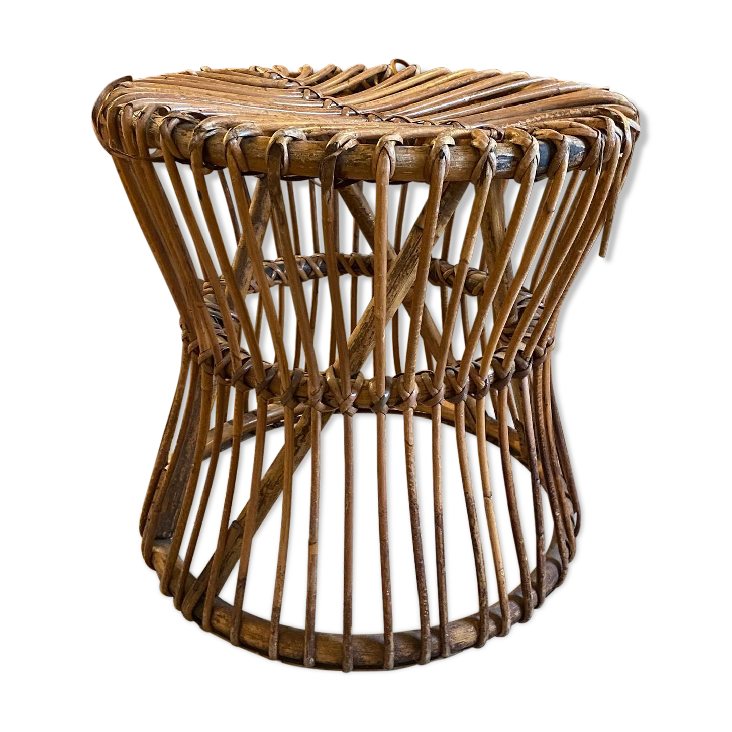 Rattan stool 1960