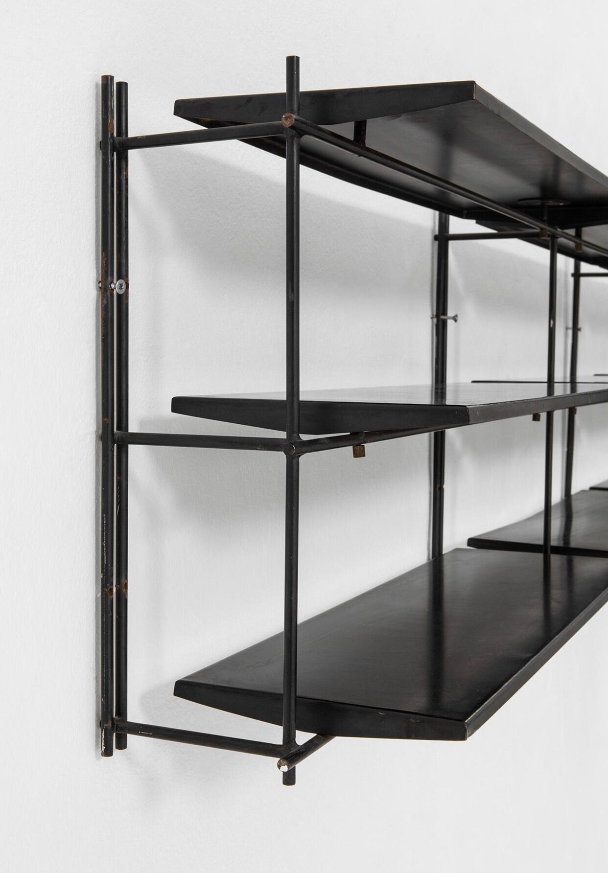 Metal shelves