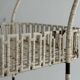 Bar cart or service table in white metal, 1960, France