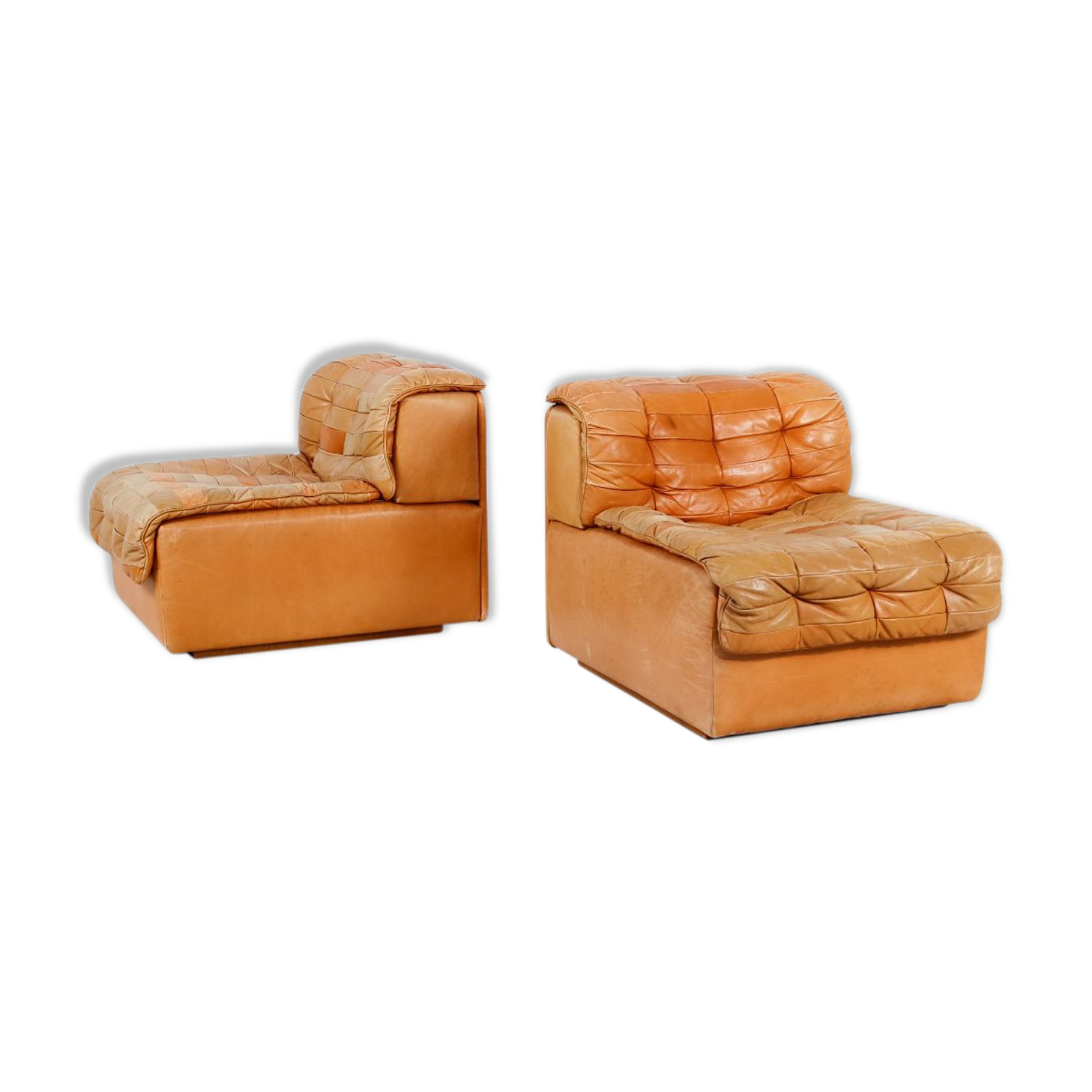 Pair of modular armchairs model DS11 by De Sede 1970