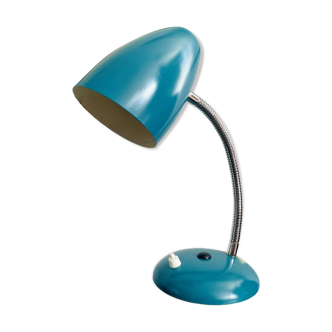 Lampe de bureau vintage bleu paon