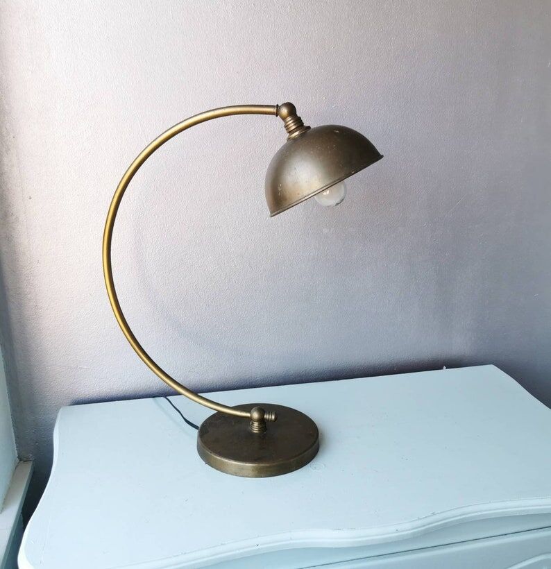 Brass desk lamp, 1970s