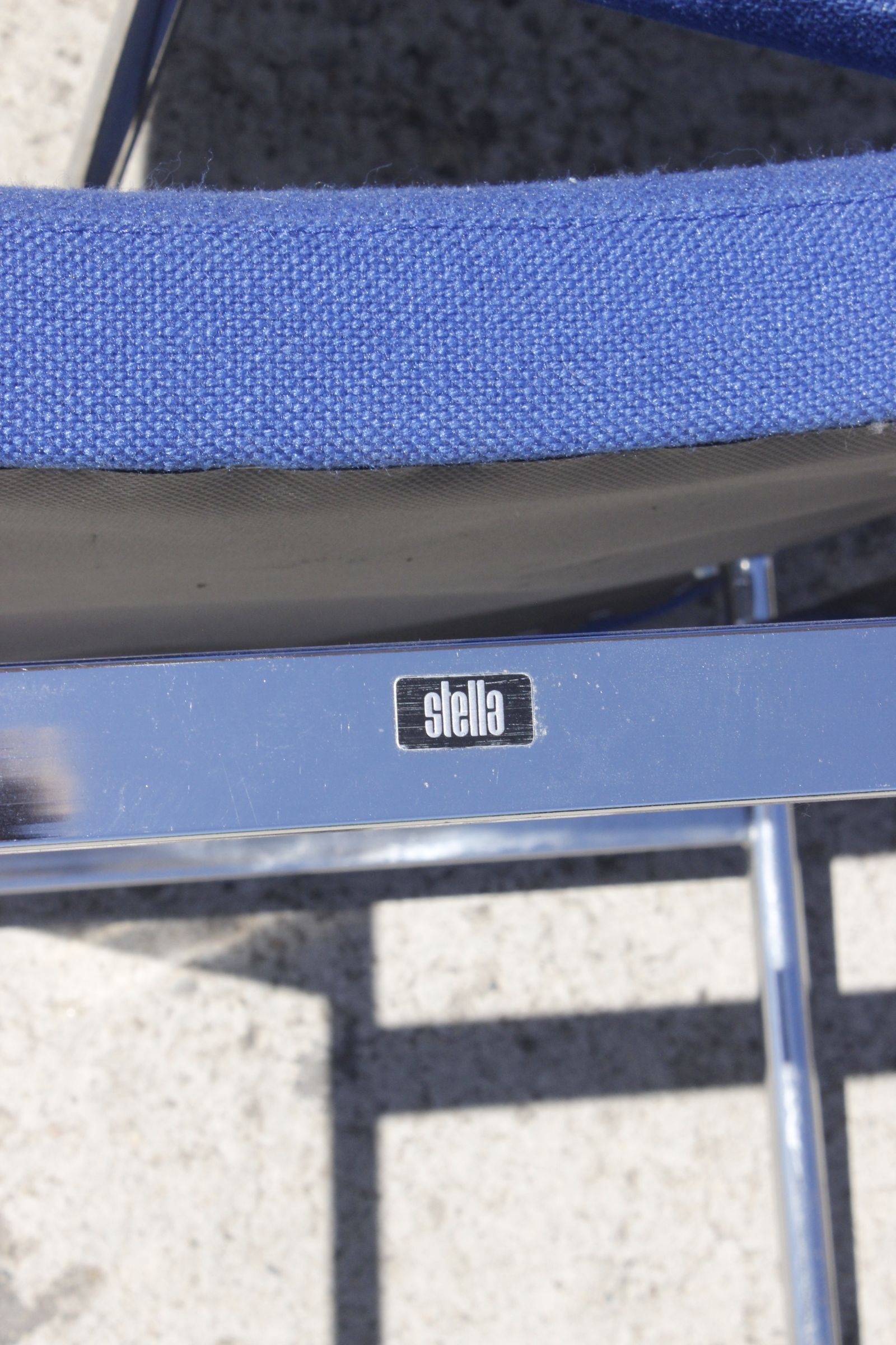 Chairs stella chrome & fabric 1970s, set of 4