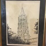 Lithographic engraving Saint Sernin