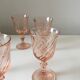 6 rosaline liqueur walking glasses