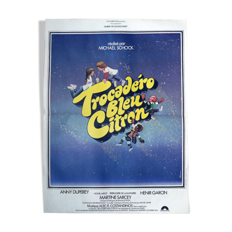 Affiche cinéma original "Trocadéro Bleu Citron"