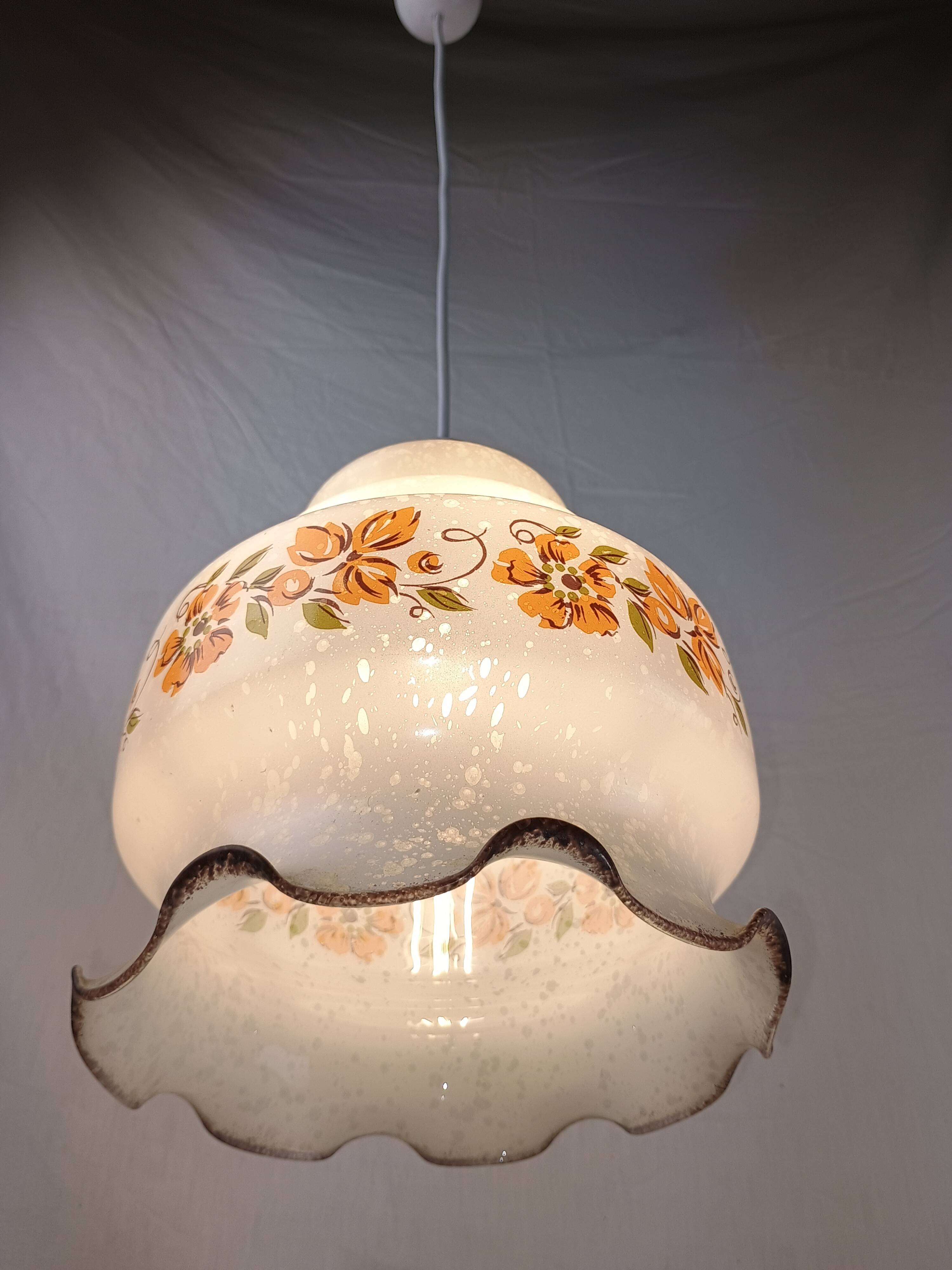 Authentic vintage pendant light from the 1950s–1960s, made in Italy