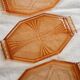 Lot de 3 plateaux en verre orange
