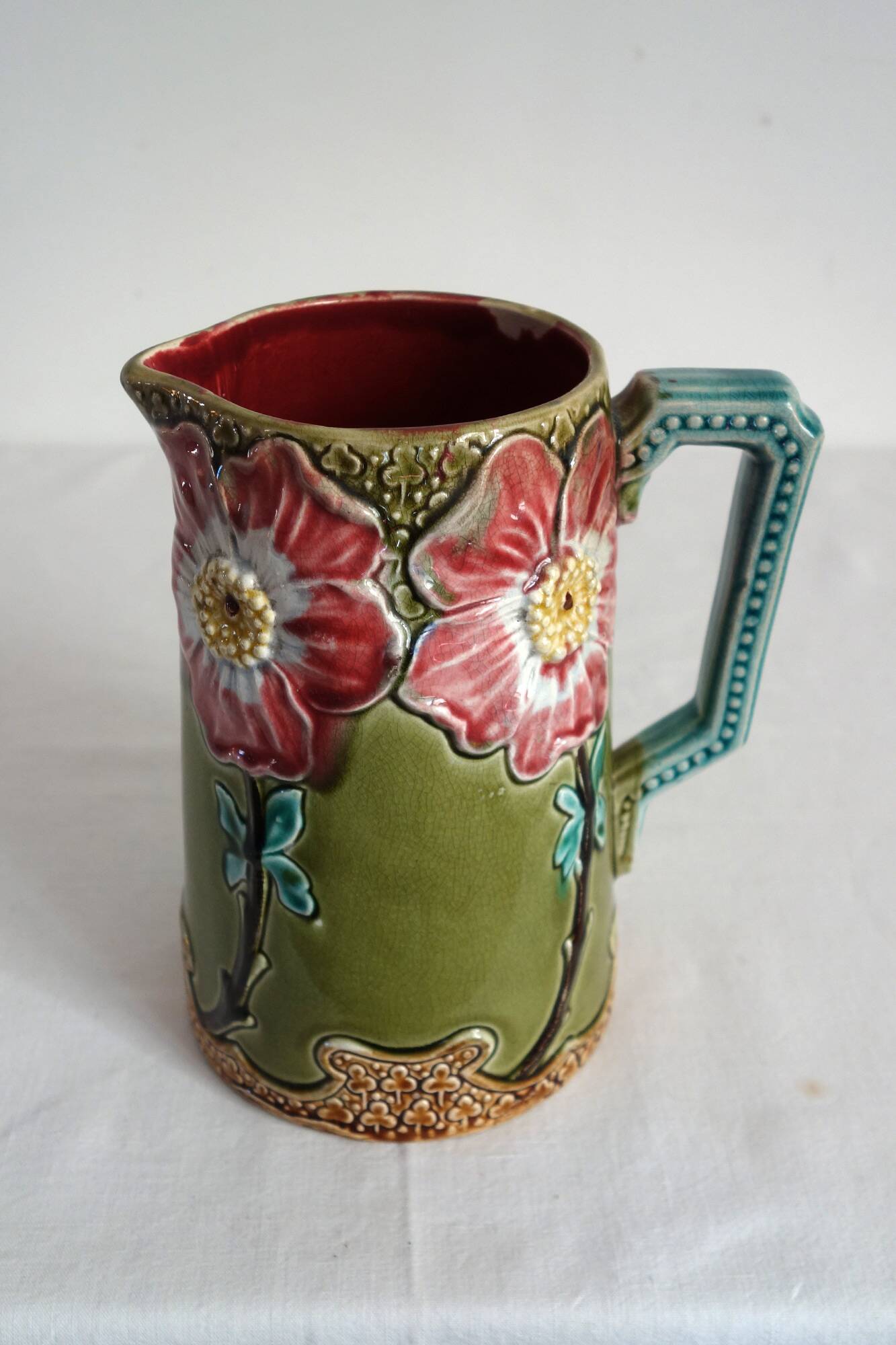 Art Nouveau slip pitcher Gustave de Bruyn 1900