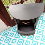 Black patina bedside table