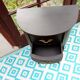 Table de chevet patine noire
