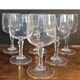 Mikasa wine glasses model Matignon, in clear engraved crystal.