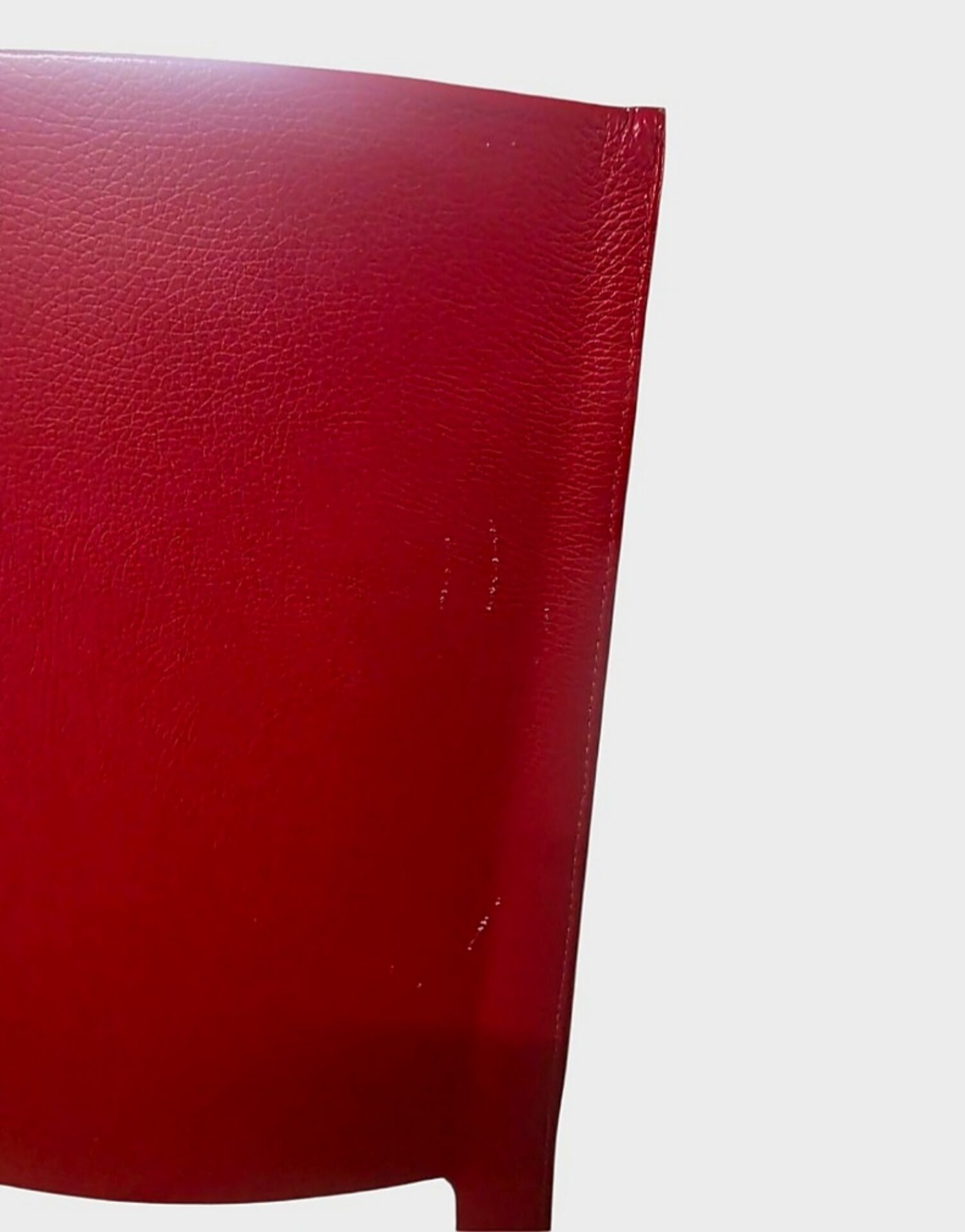 Set of 4 red saddle leather chairs - Matteo Grassi - Circa 1980