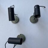 STILNOVO SPOT LAMPS some VINTAGE black adjustable 50s.