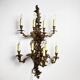 Louis XIV style brass wall lamp 9 arms