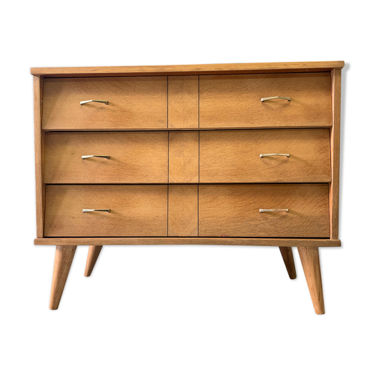 Vintage chest of drawers with wing drawers
