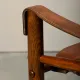 Arne Norell Sirocco Safari Lounge Chair in stained Ash and Brown Leather