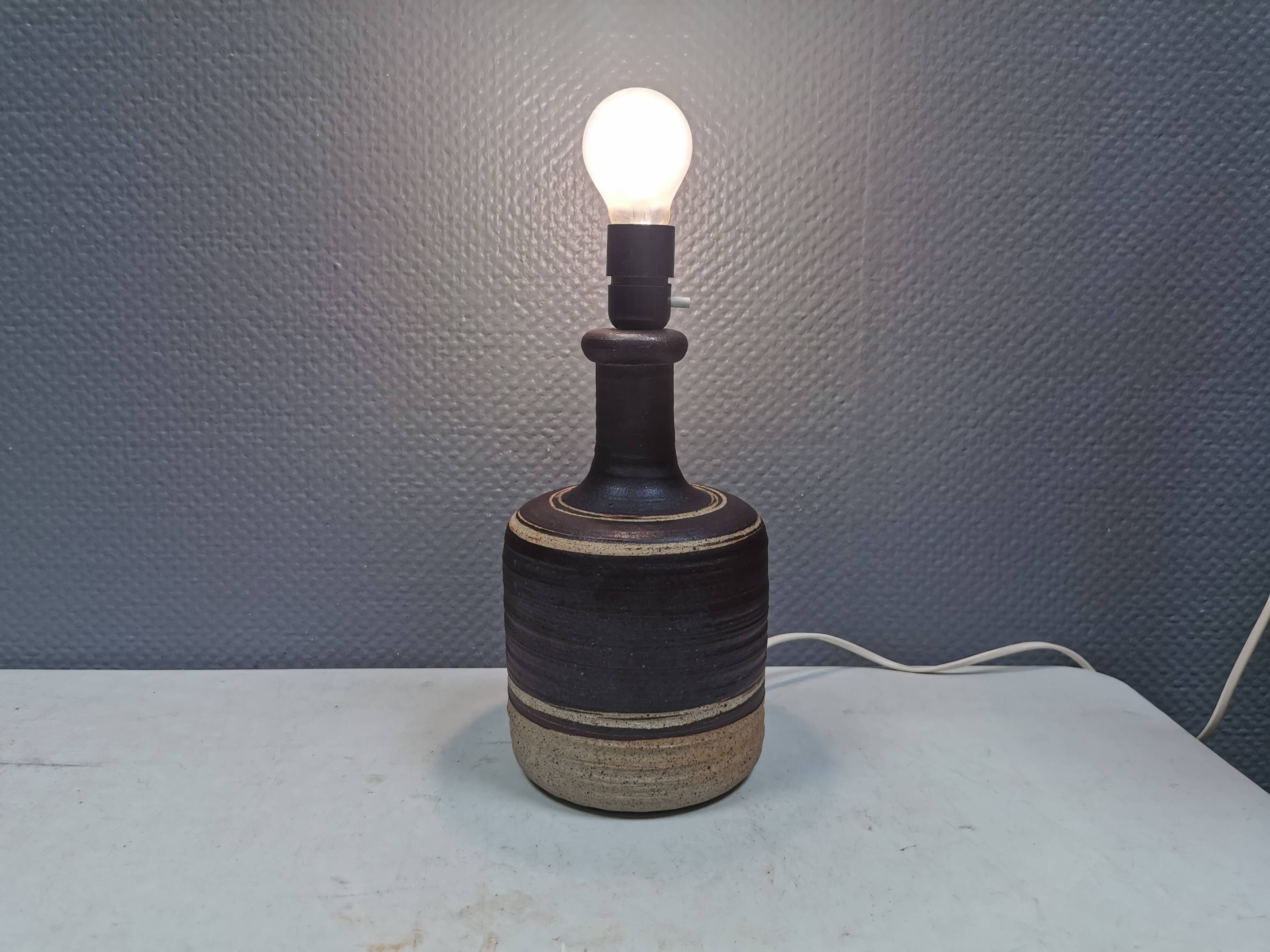 Beautiful Tue Poulsen table lamp in ceramic. Denmark 1970-80s.