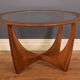 G plan fresco teak & glass astro coffee table