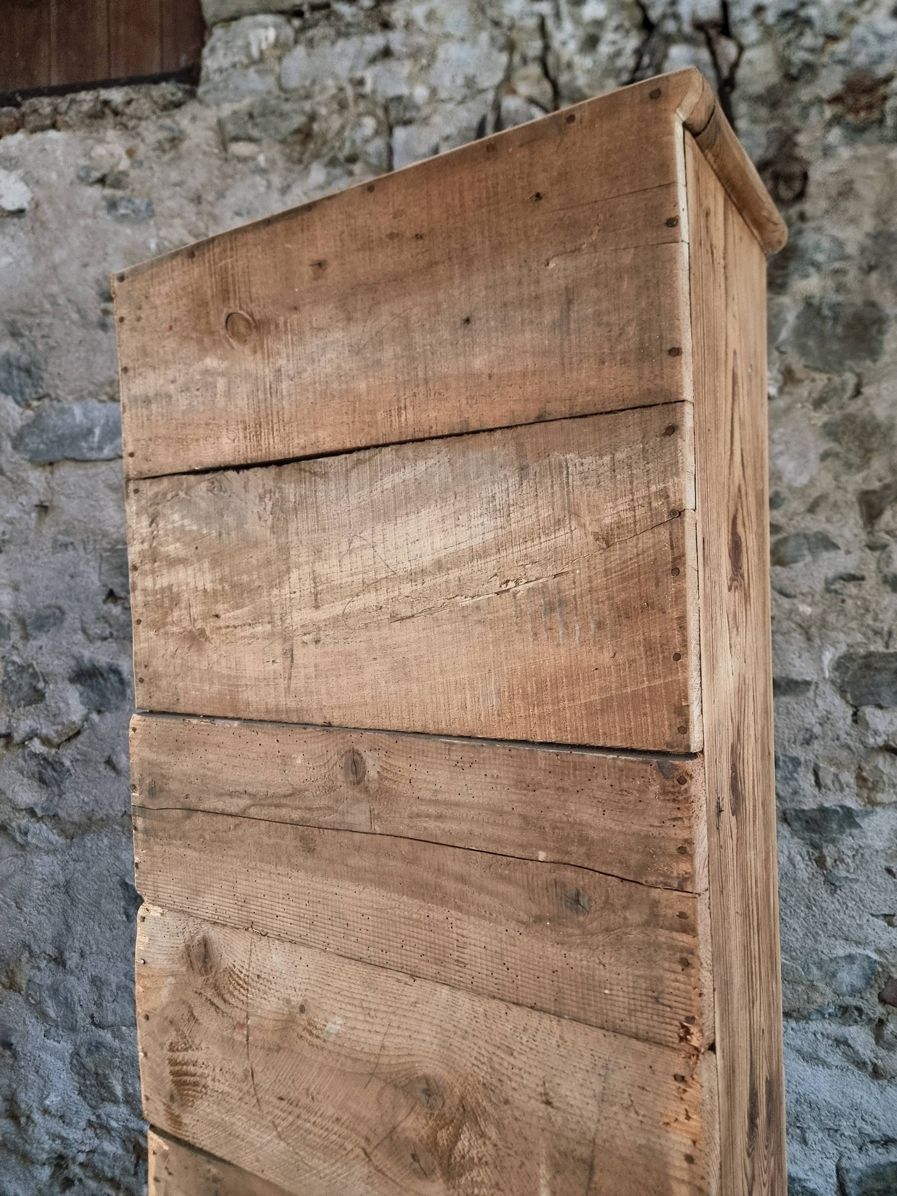 Antique French workshop cupboard – 1900-1920 – Narrow bonnetière